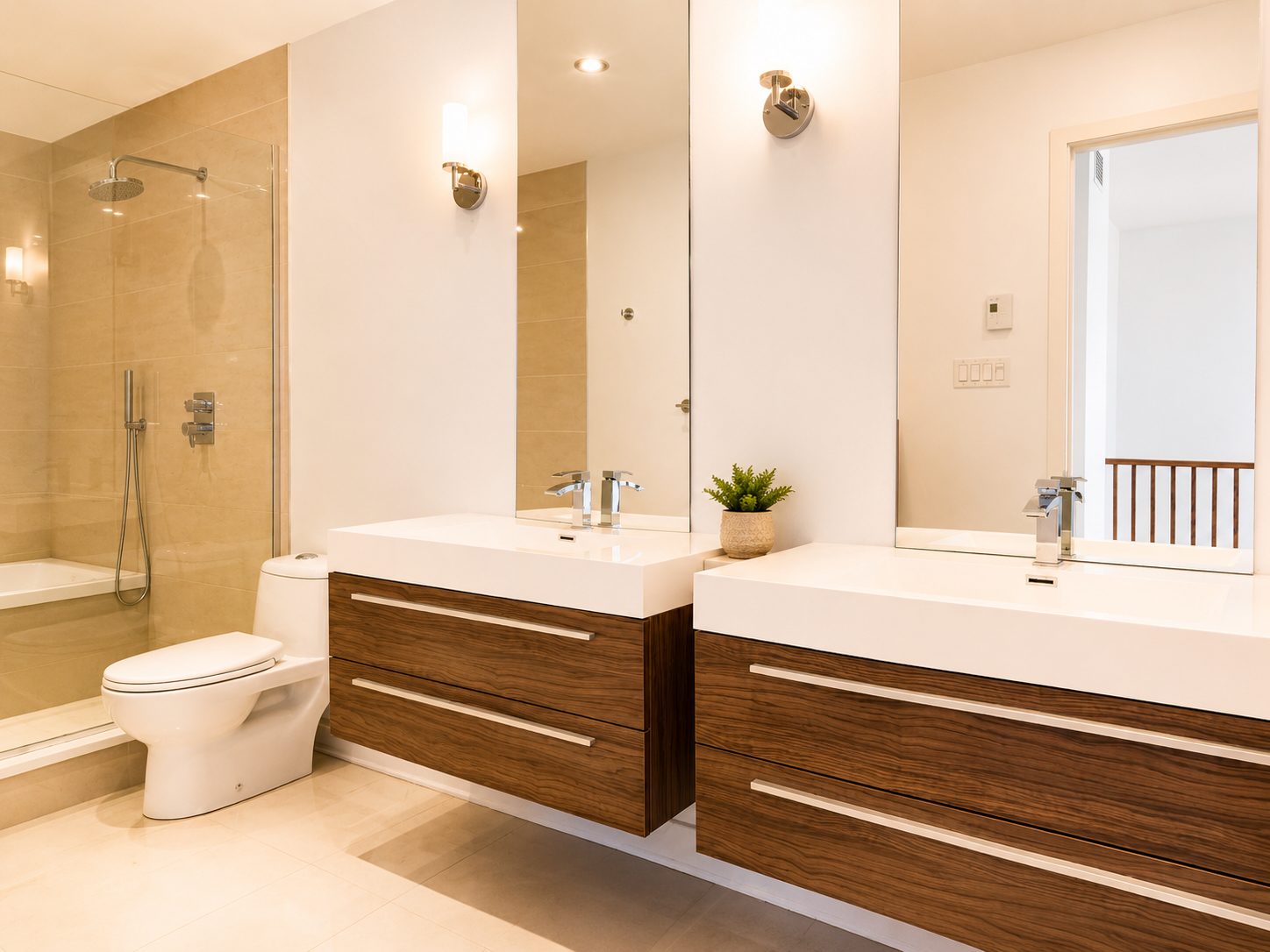 Bathroom with double vanity